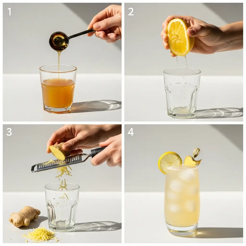 Step-by-step preparation of the Natural Zepbound Recipe in a glass